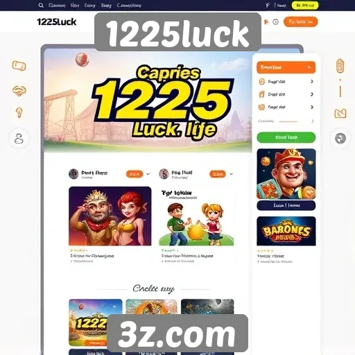Impressões sobre o design da interface do 1225luck