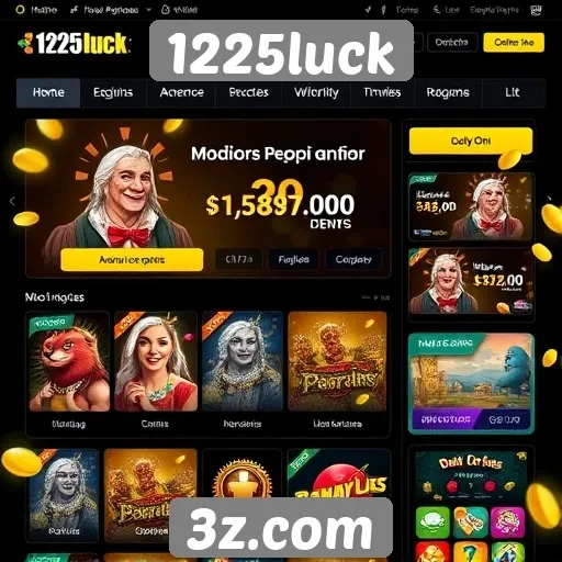 Análise da interface de usuário do site 1225luck